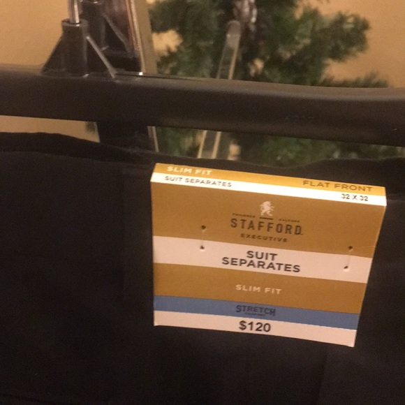 Stafford Black Dress Pants Size 32x32 - Picture 2 of 2